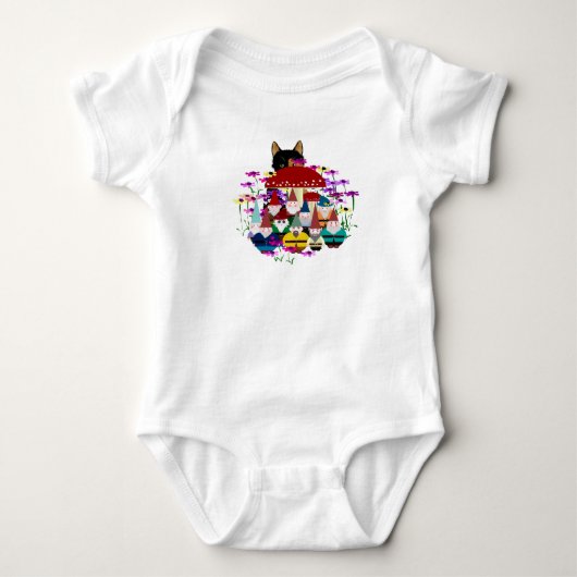 Garden Gnomes Baby Bodysuit (Voorkant)
