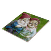 Garden Gnomes Couple Tegeltje (Zijkant)