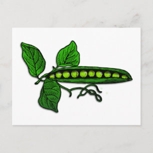 Garden Green Pea Pods Briefkaart