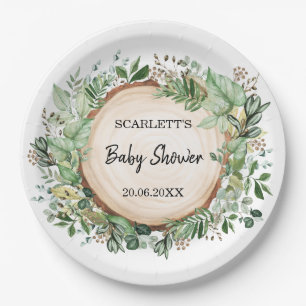 Garden Greenery Botanical Forest Baby shower Party Papieren Bordje