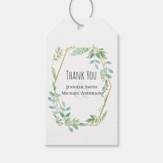 Garden Greenery Wedding Cadeaulabel (Voorkant)