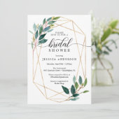 Garden Greens Bridal Shower Invitation Verdure (Debout devant)
