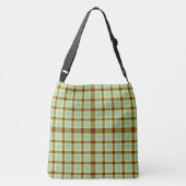 "GARDEN GREENS" Irish Plaid en controleert Canvas Crossbody Tas (Achterkant)