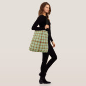 "GARDEN GREENS" Irish Plaid en controleert Canvas  Crossbody Tas (Op model)