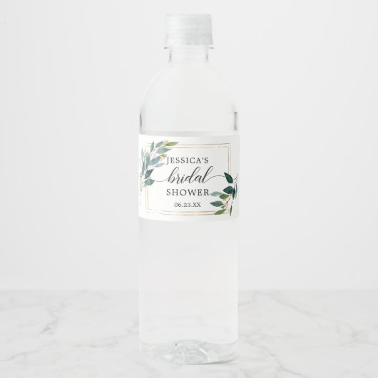 Garden Greens Water Fles Label Waterfles Etiket (Voorkant)