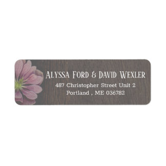 Garden Hellebore Wood Return Address Labels