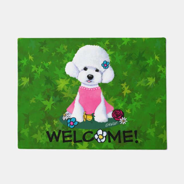 Garden Helper Bichon Doormat Deurmat (Voorkant)