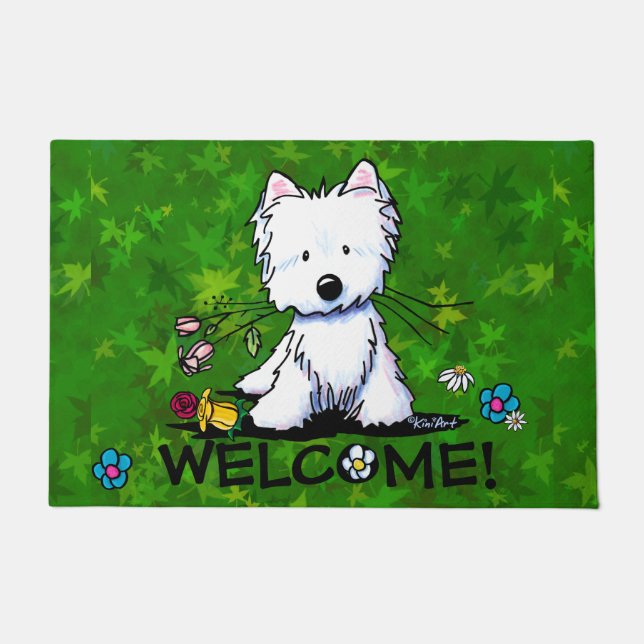 Garden Helper Westie Doormat Deurmat (Voorkant)