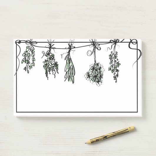 Garden Herbs Post-it® Notes (Op bureau)
