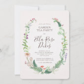 Garden High Tea Fleurs sauvages Invitation (Devant)