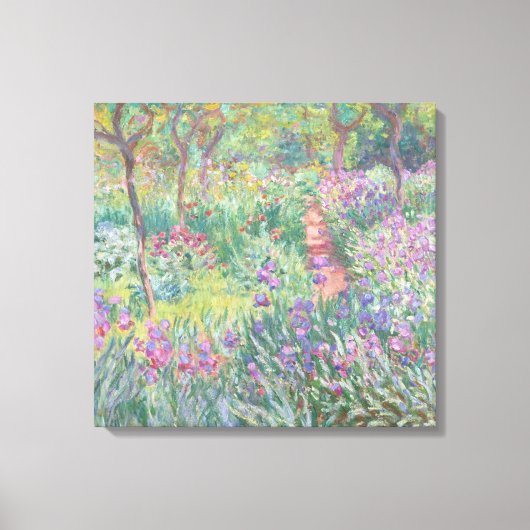 Garden in Giverny door Claude Monet Canvas Afdruk (Voorkant)
