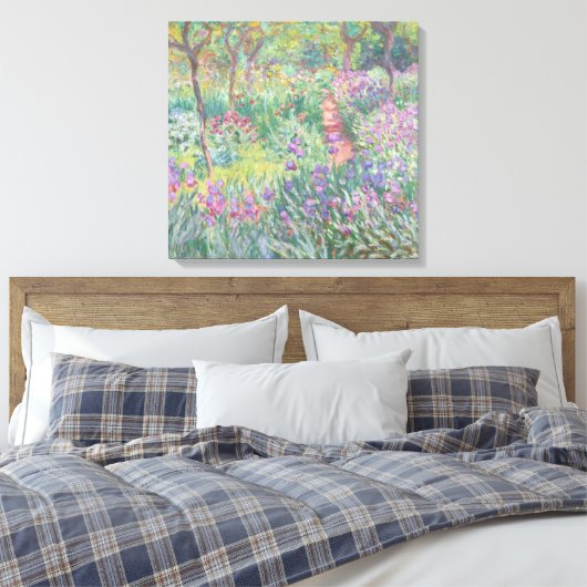Garden in Giverny door Claude Monet Canvas Afdruk (Insitu (Slaapkamer))