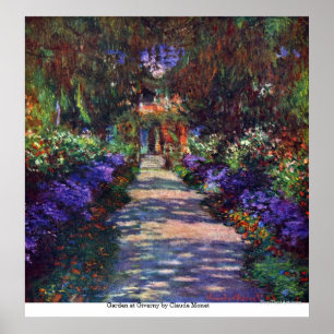 Garden in Giverny door Claude Monet Poster