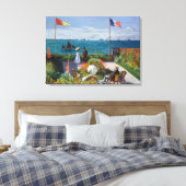 Garden in Sainte-Adresse | Claude Monet Canvas Afdruk (Insitu (Slaapkamer))