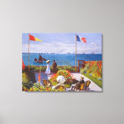 Garden in Sainte Adresse door Claude Monet Canvas Afdruk (Voorkant)