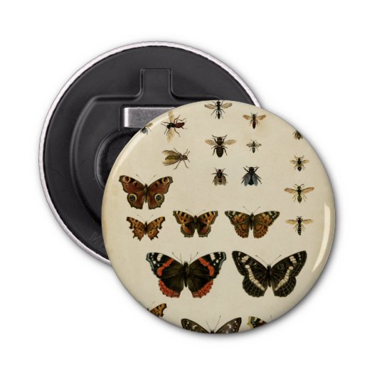 Garden Insects van Vision Studio Button Flesopener (Voorkant)