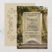 Garden inspired wedding invitation (Devant / Derrière)