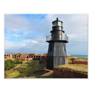 Garden Key Lighthouse, Dry Tortugas Florida Foto Afdruk