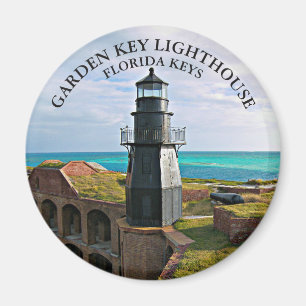 Garden Key Lighthouse, FL Round Magnet Magneet