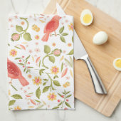 Garden Kitchen – Botanical Bird & Fruits Design Theedoek (Quarter Fold)