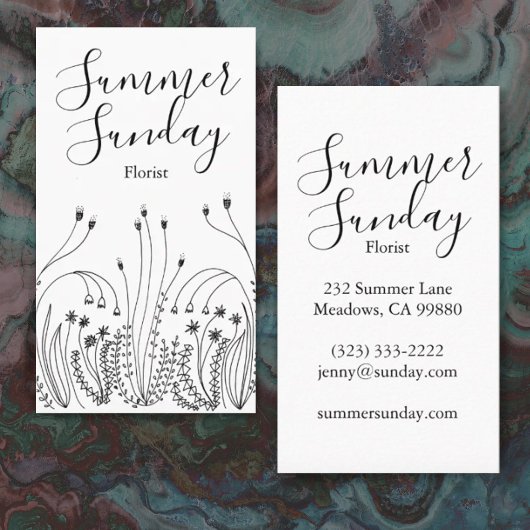 Garden Line Art Florist Landscaper Carte de visite