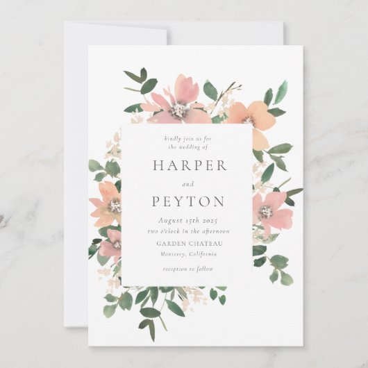 Garden Love Faire-part de mariage (Devant)
