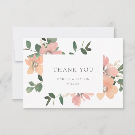 Garden Love Flat Carte de remerciements (Devant)