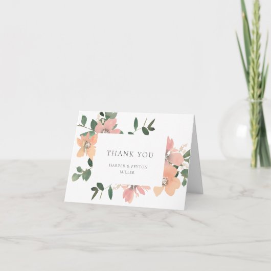 Garden Love Flat Dank je wel kaart (Voorkant)