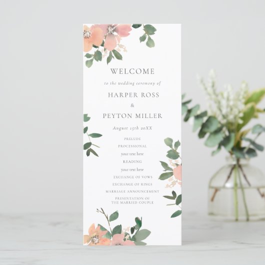 Garden Love Wedding Programma (Staand voorkant)