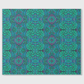 Garden Magic Flowers Bohemian Arabesque Mint Green Cadeaupapier (Vlak)