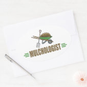 Garden Mulching Ovale Sticker (Envelop)