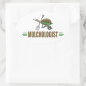 Garden Mulching Ovale Sticker (Tas)