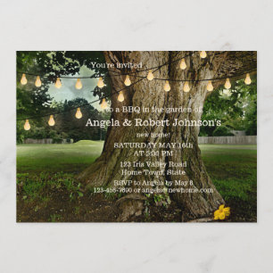 Garden New Home BBQ Housewarming Party Uitnodiging