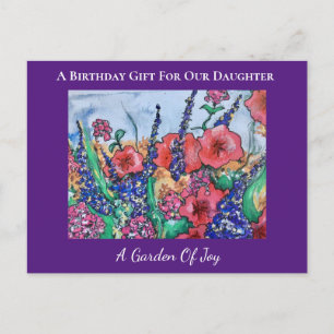 Garden of Joy Lavender Daughter Verjaardag Briefka Briefkaart