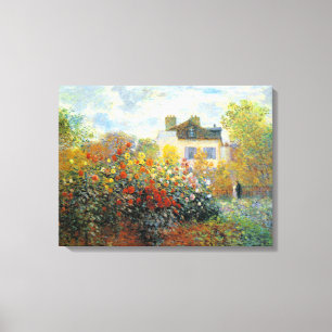 Garden of Monet at Argenteuil Fine Art Canvas Afdruk