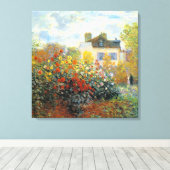 Garden of Monet at Argenteuil Fine Art Canvas Afdruk (Insitu (Houten vloer))