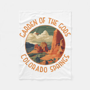 Garden of the Gods Colorado Springs Distress Cir Fleece Deken