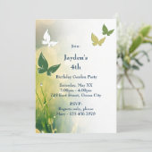 Garden Party 4e anniversaire Invitation Card (Debout devant)