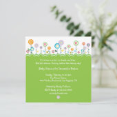 Garden Party Baby shower Invitation Kaart (Staand voorkant)