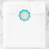 Garden Party Blue Flower Envelope Seal Sticker (Tas)