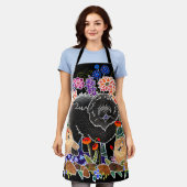 GARDEN PARTY Chow All-Over Imprimer Tablier (Porté)