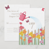Garden Party Collectie RSVP Kaartje (Voorkant / Achterkant)