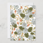 Garden Party Fête des mariées Floral Invitation (Dos)