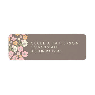 Garden Party Floral Wreath Étiquettes de adresse B