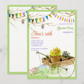 Garden Party Waterverf Kaart (Voorkant / Achterkant)