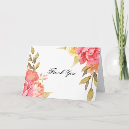 Garden Party Wedding Bedankt Kaart (Voorkant)