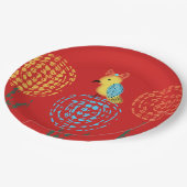 Garden Party - Yellow Bird Birthday Papieren Bordje (Gekanteld)