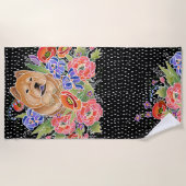 GARDEN PATH chow serviette de plage noir arrière - (Devant)