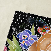 GARDEN PATH chow serviette de plage noir arrière - (En situation)