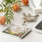 Garden Path Scene Groeien met Grace Quote Sleutelhanger (Zijkant)